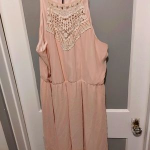 Maurices Pink and Lace Dress, Size 2XL